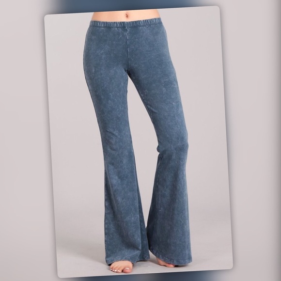 Soft Denim Cotton Blend Comfy Lounge Yoga Leggings - Picture 4 of 6